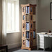 Larger Solid Wood Rotating Bookshelf, Revolving Bookcase (5-Tier)