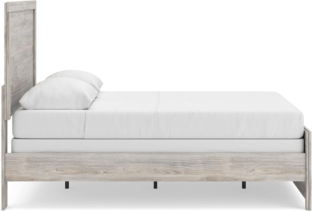 Signature Design by Ashley Jonnifer Full Panel Bed Frame, Light Gray Bedroom Furniture with Panel Headboard, Engineered Wood and Decorative Laminate, Relaxed Casual Style