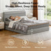 No Assembly Required Queen Size Foam Bed Frame, Ultra-Lightweight Movable Platform Bed with 360° Soft Cushioning & Anti-Collision Edges, Tool-Free Stick-On Design, No Box Spring Needed, Grey