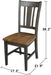 International Concepts San Remo Splatback Dining Chair, Height, Hickory/Washed Coal