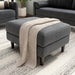 Storage Ottoman with Tray, Living Room Furniture, Max Collection, Iron Gray Chenille Fabric