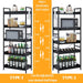 5 Tier Bookshelf, Adjustable Industrial Bookcase, Vertical Tall Book Shelf, Wood and Black Metal Open Bookshelves for Home Office, Living Room, Bedroom