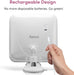 Rechargeable 10X Magnifying Mirror with 3 LED Light Settings, Dimmable Touch Light, Cordless, Locking Suction Mount, Lighted Mirror for Bathroom or Travel, Mira 2 (White)