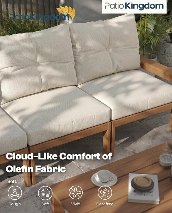 3-Piece HDPE Outdoor Patio Furniture Conversation Set