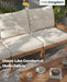 3-Piece HDPE Outdoor Patio Furniture Conversation Set