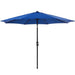 9FT Outdoor Patio Umbrella with Push Button Tilt and Crank Handle, Market Umbrella with 8 Sturdy Umbrella Ribs, UV Protection, Waterproof, Blue