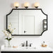 Black Scalloped Wall Mirror 30x40Inch Aluminium Frame