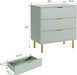 Fluted 3 Drawer Dresser for Bedroom, 30" Wooden Dressers