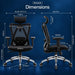 Ergonomic Office Chair with Rollerblade Wheels, Lumbar Support| High Back Chair with Breathable Mesh | Thick Seat Cushion