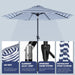 Patio Market Outdoor Table Umbrella with Push Button Tilt and Crank, Large Sun Umbrella with Sturdy Pole & Fade Resistant Canopy, Easy to Set