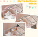 Grey 81InchLength Solid Pine TwinHouseBed Montessori