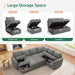 Modular Sectional Sofa Bed With Generous Understorage