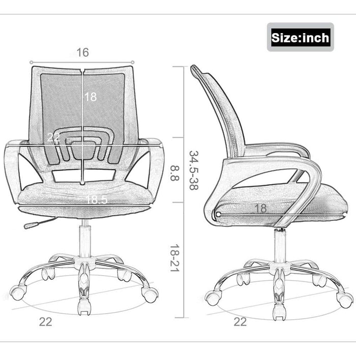 Affordable Ergonomic Pink Office Chair with Back Support