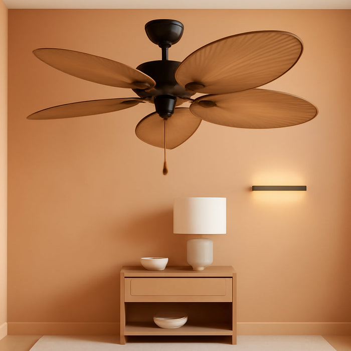 52Inch Palm Island IndoorOutdoor Ceiling Fan Bronze