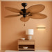 52Inch Palm Island IndoorOutdoor Ceiling Fan Bronze