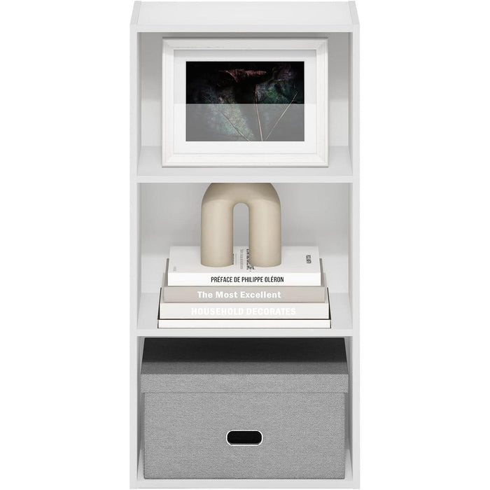 Luder 3-Tier Open Shelf Bookcase, White