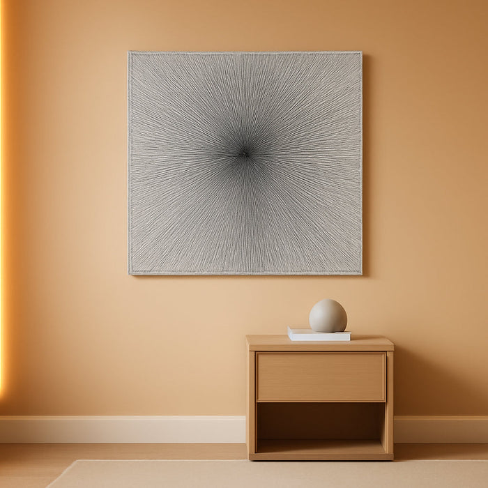 - 24X48 Inch Abstract Art Oil Paintings on Canvas Thick Silver Abstract Artwork Modern Home Decor Canvas Wall Art 24X48Inch