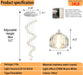 Crystal Ball Chandelier for High Ceiling Modern Glam Crystal Chandelier Lighting for Foyer Enterway Long Staircase 25 Light Silver