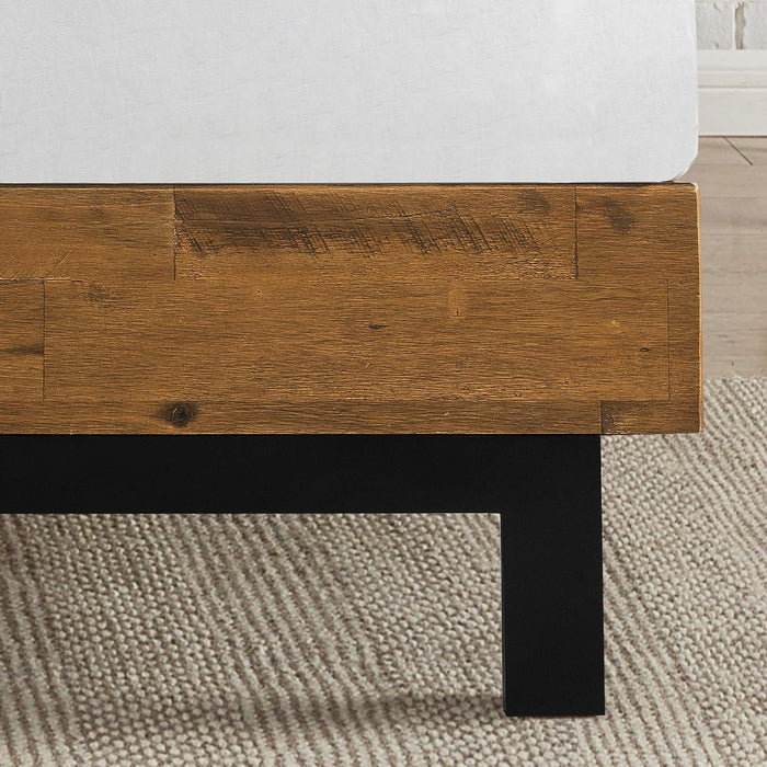 Tricia Wood Platform Bed Frame with Adjustable Headboard/Wood Slat Support with No Box Spring Needed/Easy Assembly, King