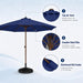 9FT Patio Umbrella, Outdoor Table Umbrella with Rope Pulley Lift, 3 Adjustable Heights, Market Umbrellas for Backyard, Pool and Deck, UPF50+
