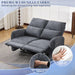 Recliner Loveseat, 2-Seater Zero Clearance Power Reclining Sofa with Usb/Type-C Charging, Breathable Chenille Fabric Wall-Hugger Couch for Small Living Room & Apartment (Gray)