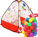 Kids Ball Pit Pop up Play Tent, Playhouse Tent for Boys Girls Babies and Toddlers, Indoor Outdoor Toy Perfect Kid’S Gifts, 50 Ball Pit Balls Included