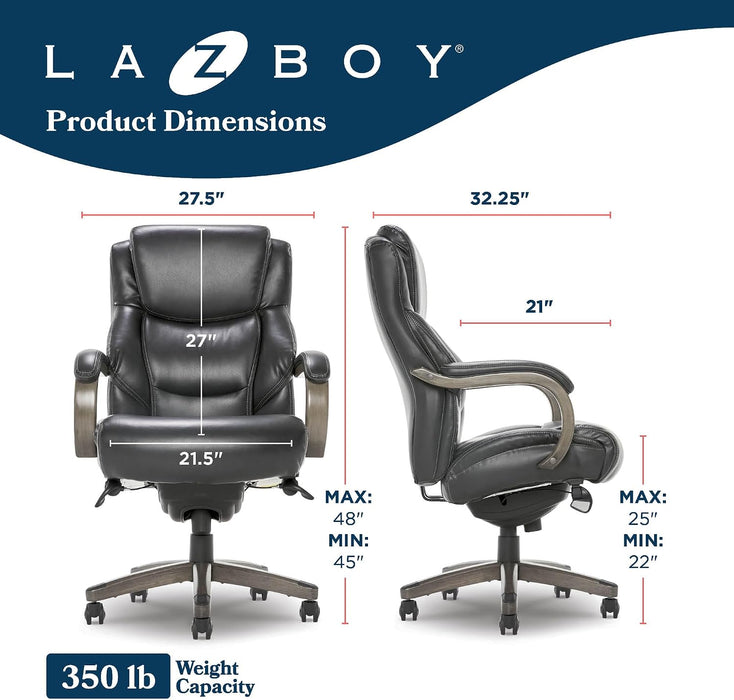 La-Z-Boy Big and Tall Executive Office Chair Lumbar Support, Leather Chair