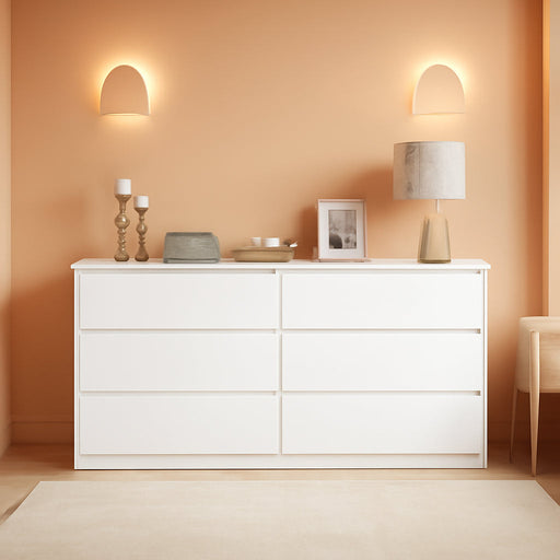 Modern 9 Large Storage Drawers Dresser for Clothes Organizer, White Modern Chest of Drawers for Closet, 60" Long Drawer Organizer Cabinet for Bedroom,Living Room,Entryway,Hallway