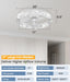 Ceiling Fans with Lights and Remote App 20'' Low Profile Ceiling Fan 3000-6500K Dimmable Modern Flush Mount Ceiling Fan Light LED 6 Speeds Fandelier Ceiling Fans for Bedroom Small Living Room