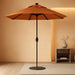 12-Year-Non-Fading, 9Ft Premium Sunbrella Patio Umbrella, Hand-Crank, Button-Tilt, Black Frame, Tuscan Fabric