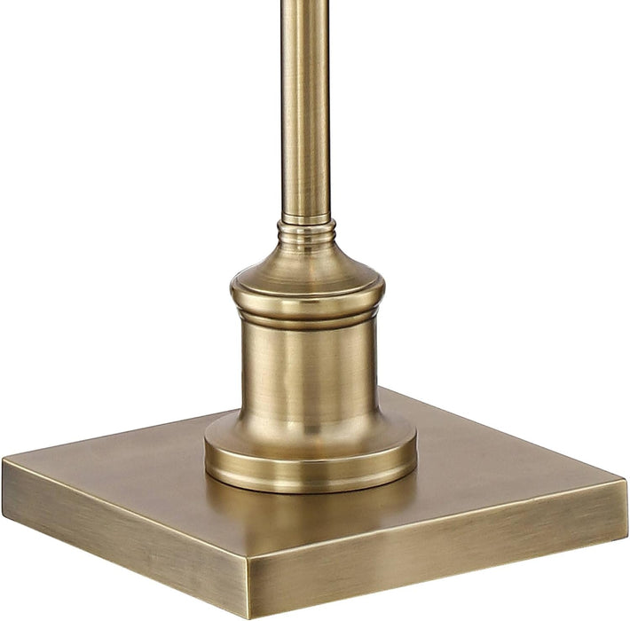 Jenson Traditional Farmhouse Metal Adjustable Pharmacy Floor Lamp Swing Arm 54" Tall Aged Brass Metal Shade Standing Pole Light for Living Room Reading House Bedroom Home Office
