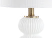TwentyInch Shimmering White Brushed Brass Table Lamp
