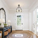 Matte Black Drum Crystal Chandelier Contemporary 17.7