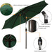 9' Outdoor Patio Umbrella, Outdoor Table Umbrella, Yard Umbrella, Market Umbrella with 8 Sturdy Ribs, Push Button Tilt and Crank