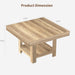 47" Square Dining Table with Triangular Leg, Kitchen Table for 4-6
