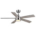 Fanelee 54 In. White Color Changing LED Brushed Nickel Smart Ceiling Fan with Light Kit and Remote Powered by Hubspace