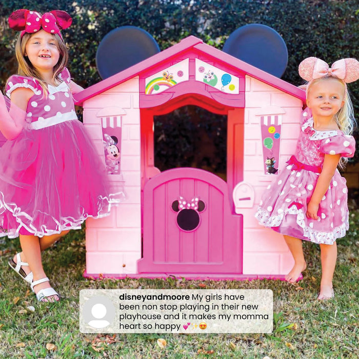 Disney Minnie Mouse Plastic Indoor,Outdoor Playhouse with Easy Assembly