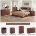 Walnut 6 Drawer Dresser for Bedroom, 44" Tall Dressers & Chest of Drawers W/Solid Wood Handle, Wood Mid Century Closet Organizers and Storage Cabinet for Bedroom, Living Room, Hallway, Walnut