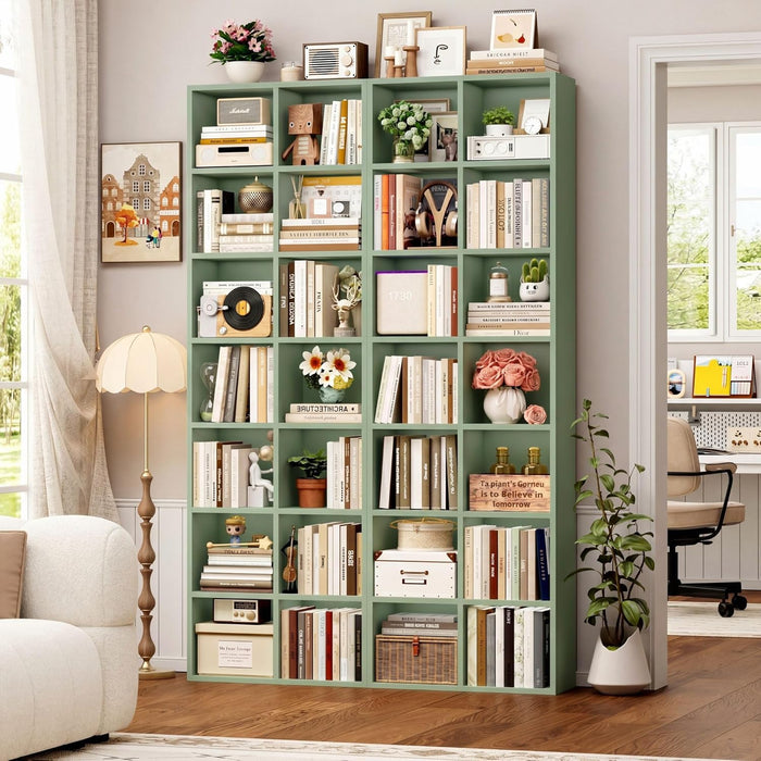 71 Inches Tall EmeraldGreen Adjustable Sturdy Bookshelf