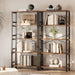 Bookshelf, 31.5" 5-Tier Ladder Industrial Bookcase, 110Lb Shelf