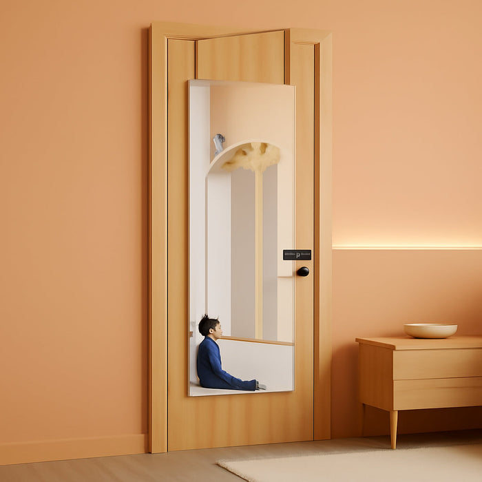 51"X16" Nano Full Length Door Mirror, Full Body Mirror, Black