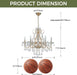 Saint Mossi 6 Light Crystal Chandelier Light Fixture Modern Chandelier Crystal Lighting, French Gold Crystal Raindrop Chandelier for Dining Room,Bedroom,Living Room, H23 X D24