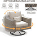 9-Piece Patio Furniture Set with Rocking Chairs & Storage Table