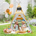 Triangle Hideaway Playhouse with Removable Chalkboard for Indoor and Outdoor