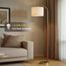 66Inch WalnutGold Arc Floor Lamp With ModernElegance