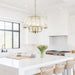 17.7 Inch Gold Crystal Chandelier Contemporary Fixture