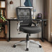 Office Chair, Ergonomic Computer Desk Chair, Sturdy Executive Task Chair - Adjustable Lumbar Support, Flip-Up Arms, Tilt Function, Comfy Wide Seat, Swivel Mesh Home Office Desk Chairs (Black)