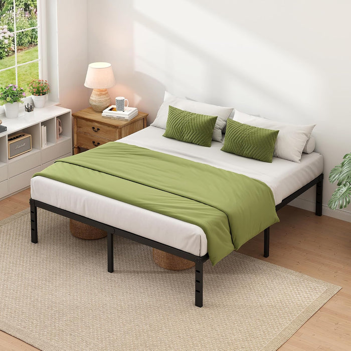 Metal Bed Frame,Queen Size Bed Frame with Storage Space,18 Inch