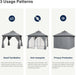 10x10 Ft Gazebo With AllSeasonWeatherproofLED Lighting