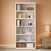 6-Tier Open Bookshelf, Modern Wood Bookcase, White | 71" Tall Floor Standing Bookcase, Wood Display Storage Shelf for Home Office Living Room